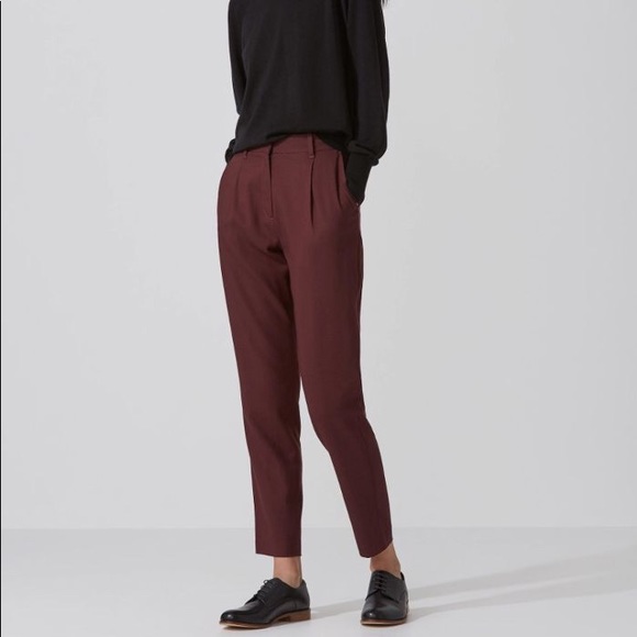 burgundy work pants